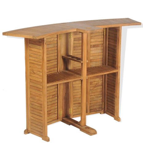 Bartafel inklapbaar 155x53x105 cm massief teakhout 6