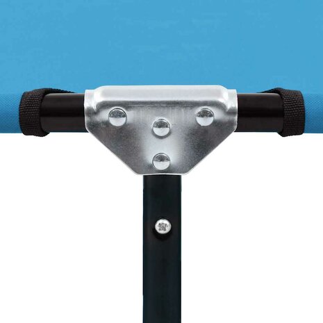 Ligbed inklapbaar staal turquoiseblauw 7