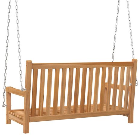 Schommelbank 114x60x64 cm massief teakhout  4