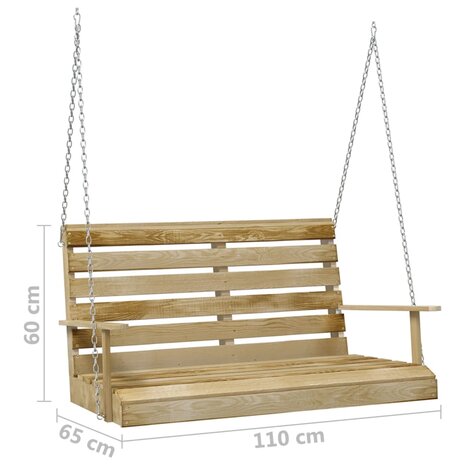 Schommelbank 110 cm ge&iuml;mpregneerd grenenhout 6