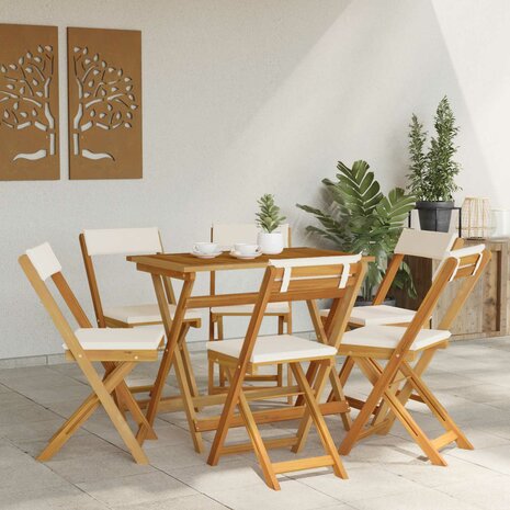 Bistrostoelen voor buiten 6 pcs Cr&egrave;mewit 40 x 53 x 80 cm 3