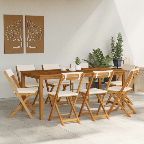 Bistrostoelen voor buiten 8 pcs Cr&egrave;mewit 40 x 53 x 80 cm 3