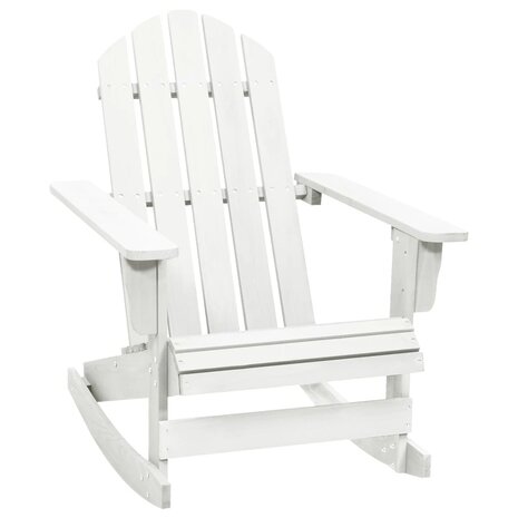 Tuinschommelstoel hout wit 1