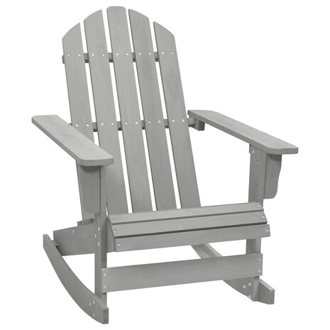 Tuinschommelstoel hout grijs 1