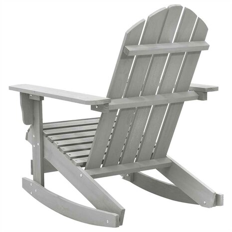 Tuinschommelstoel hout grijs 4