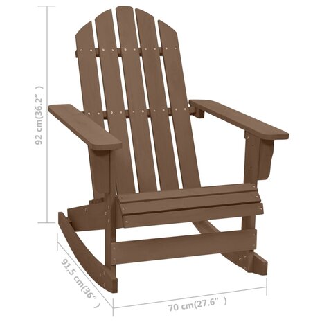 Tuinschommelstoel hout bruin 6