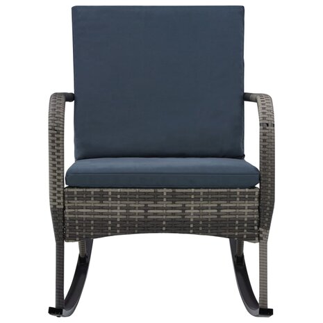 Tuinschommelstoel poly rattan antraciet 2