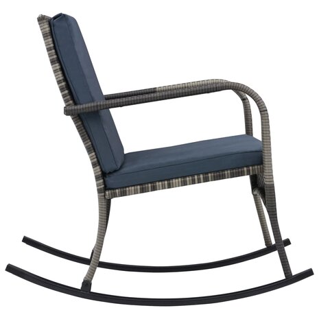 Tuinschommelstoel poly rattan antraciet 3