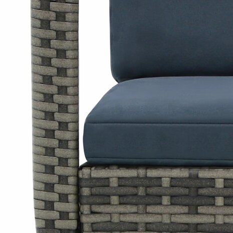 Tuinschommelstoel poly rattan antraciet 5