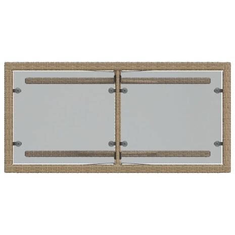 3-delige Bistroset met kussens poly rattan beige 9