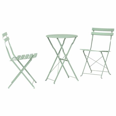Vouw Bistroset 3 pcs Sea foam Staal 2
