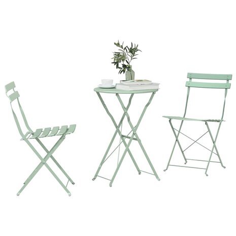 Vouw Bistroset 3 pcs Sea foam Staal 3