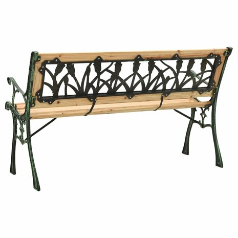 Tuinbank 122 cm gietijzer en massief vurenhout 4