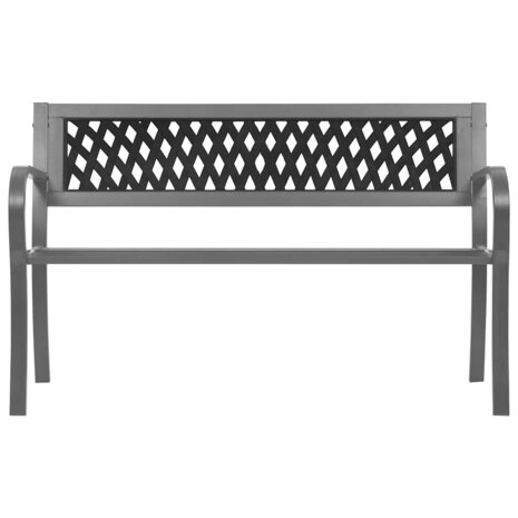 Tuinbank 120 cm staal zwart 2