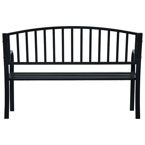 Tuinbank 125 cm staal zwart 4