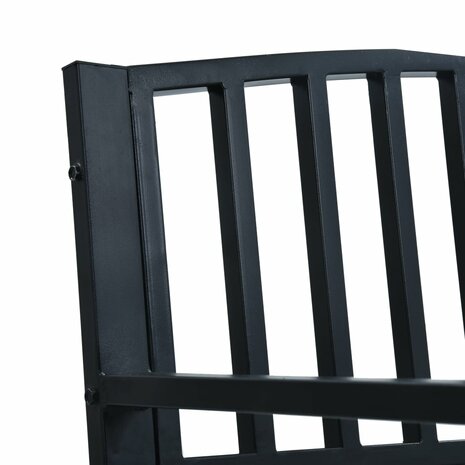 Tuinbank 125 cm staal zwart 5