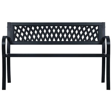 Tuinbank 125 cm staal zwart 2