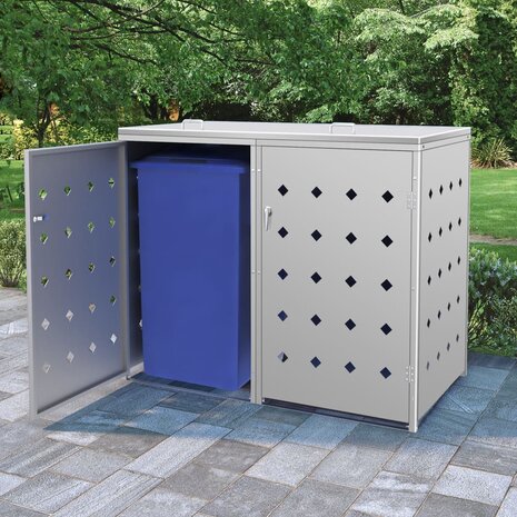 Containerberging dubbel 240 L roestvrij staal 1