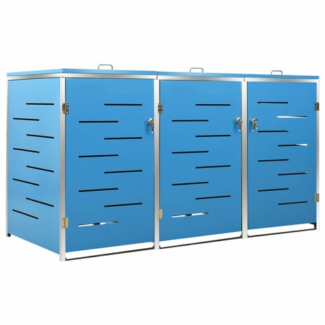 Containerberging driedubbel 207x77,5x115 cm roestvrij staal 2