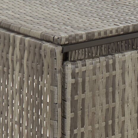 Containerberging driedubbel 207x80x117 cm poly rattan grijs 6