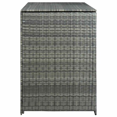 Containerberging dubbel 148x77x111 cm poly rattan antraciet   7