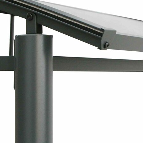 Barbecue-overkapping 210x114x230 cm staal antracietkleurig 6
