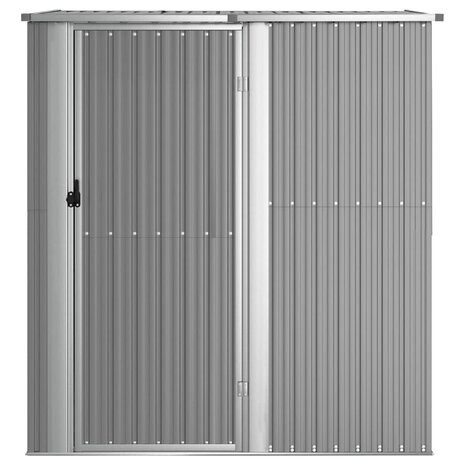 Tuinschuur 180,5x97x209,5 cm gegalvaniseerd staal grijs 3