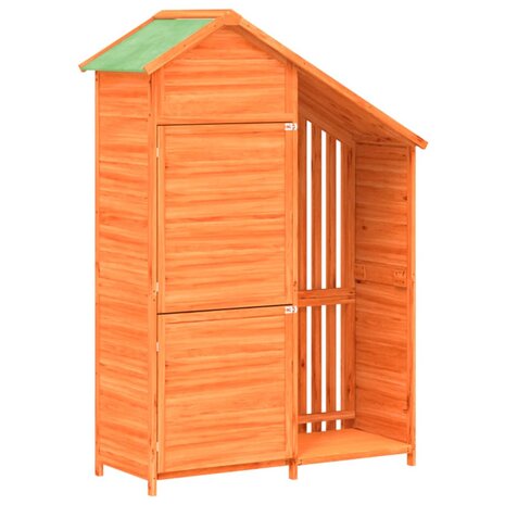 Tuinschuur 120x53,5x170 cm massief grenenhout bruin 2