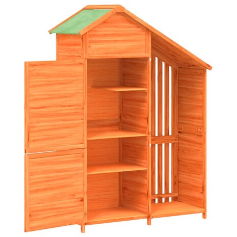 Tuinschuur 120x53,5x170 cm massief grenenhout bruin 5