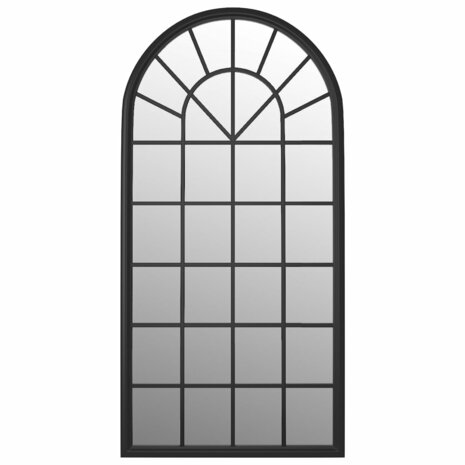 Tuinspiegel 90x45 cm ijzer zwart 3