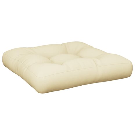 Palletkussen 60x60x12 cm stof cr&egrave;mekleurig 2