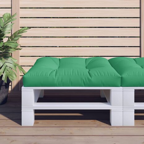 Palletkussen 70x70x12 cm stof groen 1
