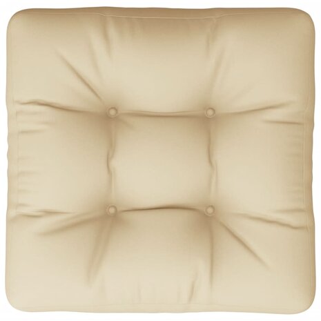 Palletkussen 58x58x10 cm stof beige 6
