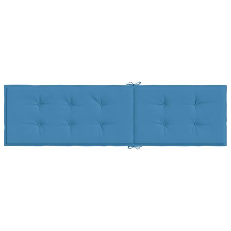 Terrasstoelkussen (75+105) x 50 x 4 cm stof gem&ecirc;leerd blauw 5