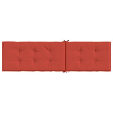 Terrasstoelkussen (75+105) x 50 x 4 cm stof gem&ecirc;leerd rood 5