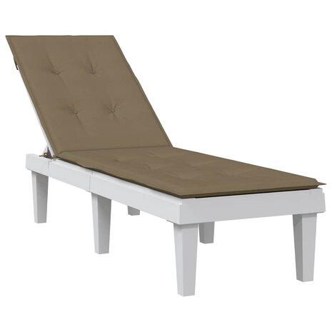 Terrasstoelkussen (75+105) x 50 x 4 cm stof gem&ecirc;leerd taupe 1