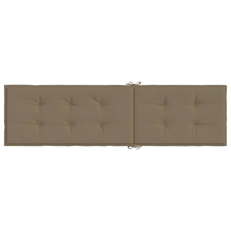 Terrasstoelkussen (75+105) x 50 x 4 cm stof gem&ecirc;leerd taupe 5