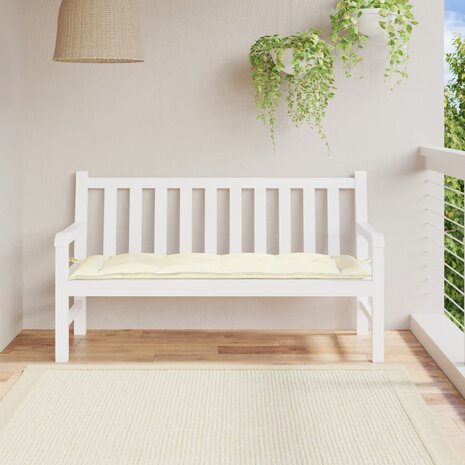 Tuinbankkussen 150x50x7 cm oxford stof cr&egrave;mewit 1