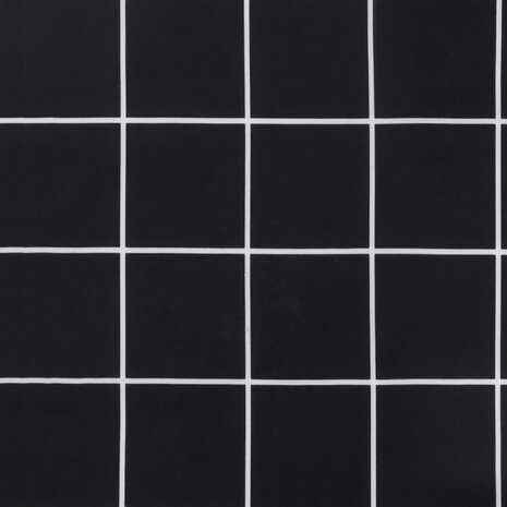 Tuinbankkussen ruitpatroon 120x50x7 cm stof zwart 6