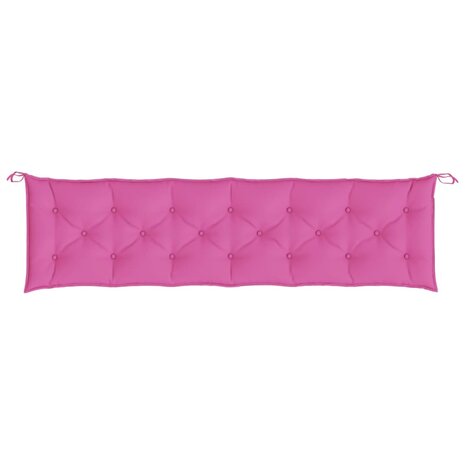 Tuinbankkussen 200x50x7 cm stof roze 4