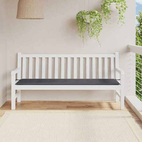 Tuinbankkussen 180x50x3 cm oxford stof antracietkleurig 1