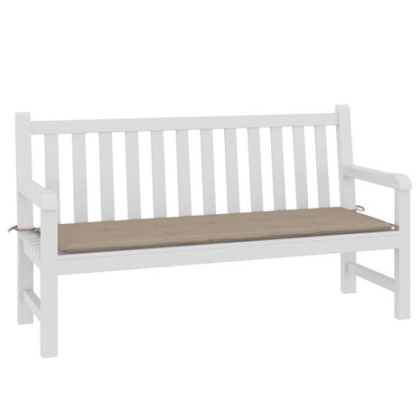 Tuinbankkussen 150x50x3 cm oxford stof taupe 3