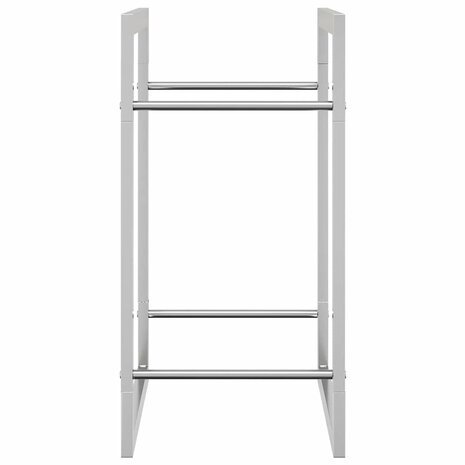 Haardhoutrek 50x28x56 cm roestvrij staal 6