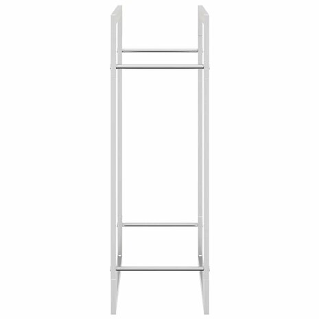 Haardhoutrek 80x28x86 cm roestvrij staal 6