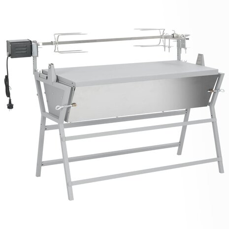 Draaispit barbecue ijzer en roestvrij staal 9