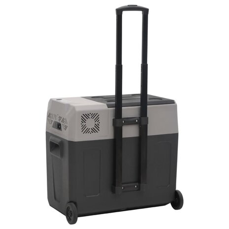 Koelbox met wielen en adapter 30 L polypropeen zwart en grijs 7