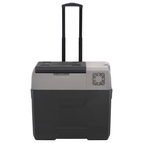 Koelbox met wielen en handvat 50 L polypropeen zwart en grijs 3