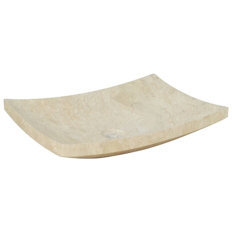 Gootsteen 50x35x12 cm marmer cr&egrave;me 2