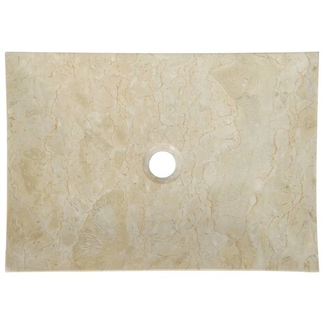 Gootsteen 50x35x12 cm marmer cr&egrave;me 5