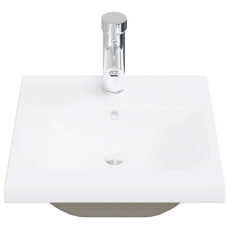 Inbouwwastafel met kraan 42x39x18 cm keramiek wit 3